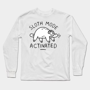 Sleepy Sloth - Sloth on a Branch Long Sleeve T-Shirt